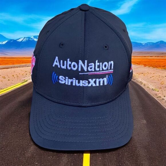 NWT New The Game Helio Castroneves Auto Nation SiriusXM Black Baseball Cap/Hat - Picture 4 of 11